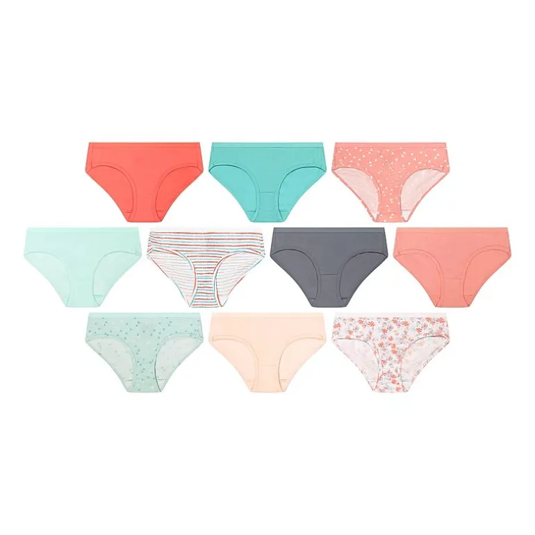 Hanes Big Kid Girls 10 Pack Hipster Panty Gucsh1