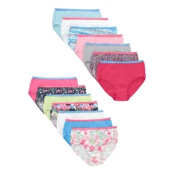 Hanes Bonus Pack Little & Big Kid Girls 12+2 Pack Briefs Gubb4b
