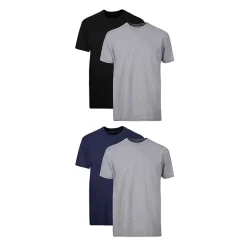 Hanes Comfortsoft Mens 4 Pack Short Sleeve Crew Neck Moisture Wicking T-Shirt