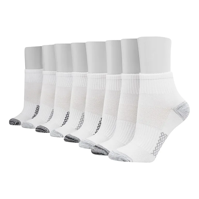 Hanes Cool Comfort Womens BREATHABLE Multi-Pack 8 Pair Quarter Ankle Socks