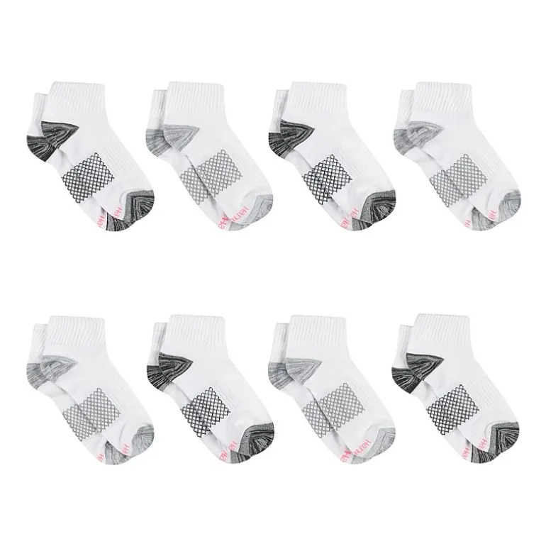 Hanes Cool Comfort Womens BREATHABLE Multi-Pack 8 Pair Quarter Ankle Socks