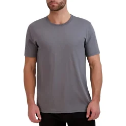 Hanes French Terry Mens Crew Neck Short Sleeve 2-pc. Big Pajama Set