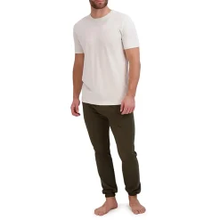 Hanes French Terry Mens Crew Neck Short Sleeve 2-pc. Big Pajama Set
