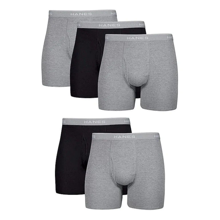 Hanes Fresh Iq Bonus Pack Mens 5 Pack Boxer Briefs J349b5