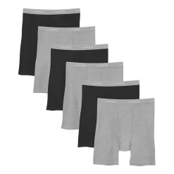 Hanes Freshiq Comfortflex Mens 6 Pack Boxer Briefs J349b6