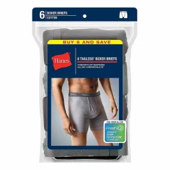 Hanes Freshiq Comfortflex Mens 6 Pack Boxer Briefs J349b6