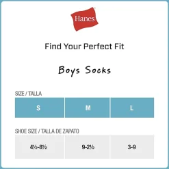 Hanes Little & Big Kid Boys 10+1 Bonus Pairs Crew Socks