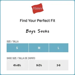 Hanes Little & Big Kid Boys 10+1 Bonus Pairs Crew Socks