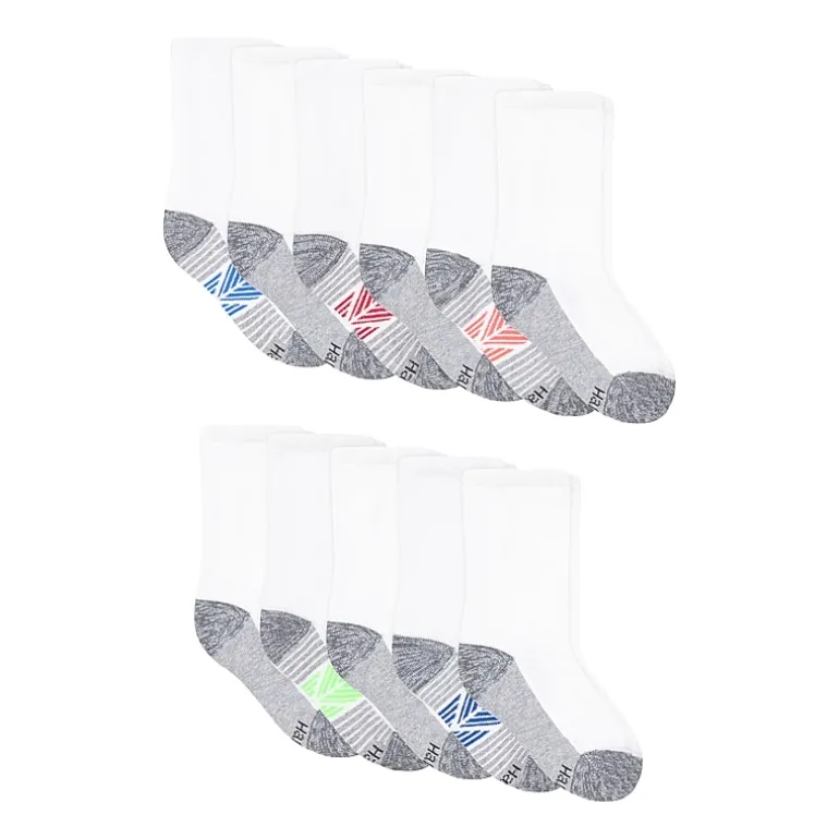 Hanes Little & Big Kid Boys 10+1 Bonus Pairs Crew Socks