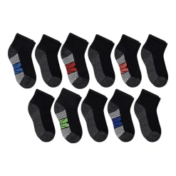 Hanes Little & Big Kid Boys Breathable 10+1 Bonus Pairs Quarter Ankle Socks