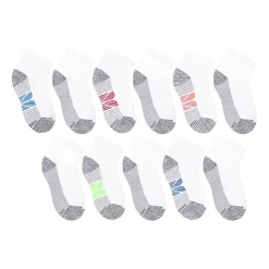 Hanes Little & Big Kid Boys Breathable 10+1 Bonus Pairs Quarter Ankle Socks