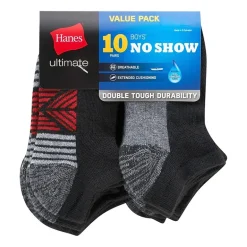 Hanes Little & Big Kid Boys Multi-Pack 10 Pair No Show Socks
