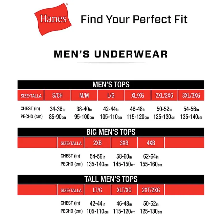 Hanes® Men's Big & Tall Ultimate 3-Pack ComfortSoft® Crewneck T-Shirts Undershirts 787BM3