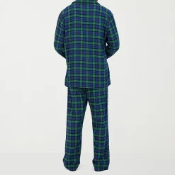 Hanes Mens Flannel Round Neck Long Sleeve 2-pc. Big and Tall Pajama Set