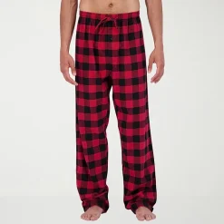 Hanes Mens Flannel Round Neck Long Sleeve 2-pc. Big and Tall Pajama Set
