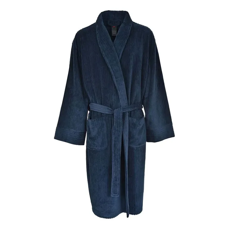 Hanes Mens Fleece Long Sleeve Knee Length Robe