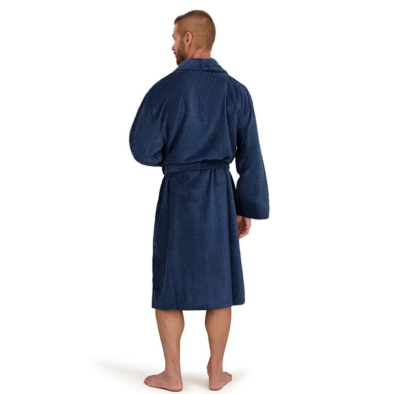 Hanes Mens Fleece Long Sleeve Knee Length Robe
