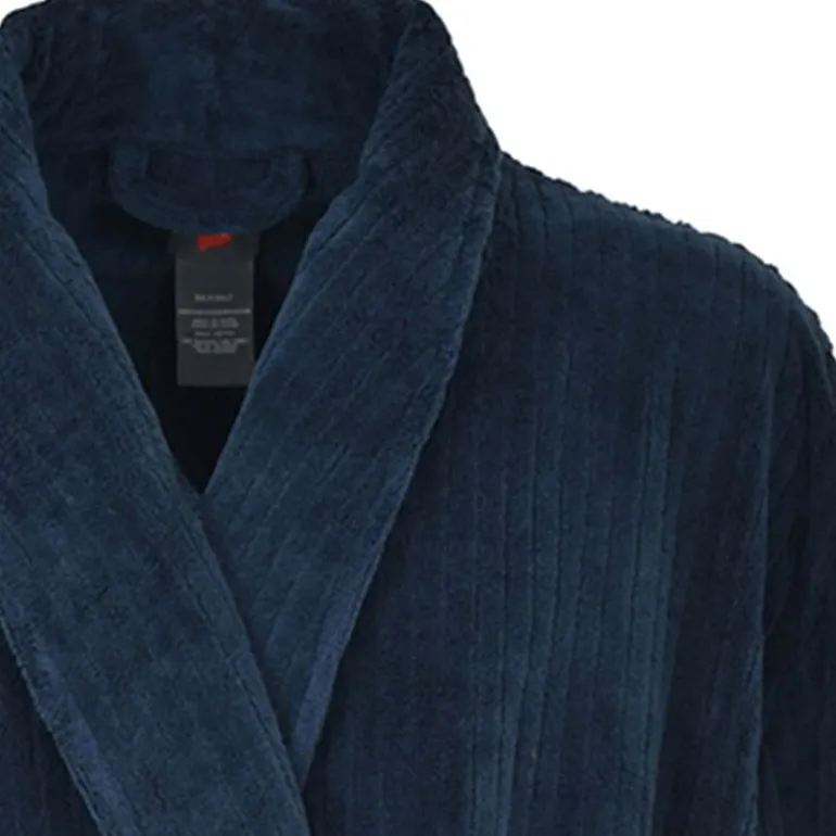 Hanes Mens Fleece Long Sleeve Knee Length Robe