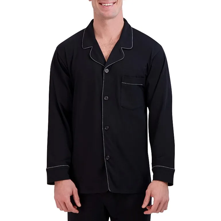 Hanes Mens Knit Big Long Sleeve 2-pc. Pant Pajama Set