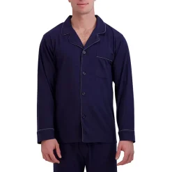 Hanes Mens Knit Big Long Sleeve 2-pc. Pant Pajama Set