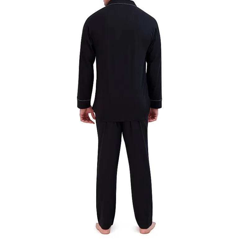 Hanes Mens Knit Big Long Sleeve 2-pc. Pant Pajama Set