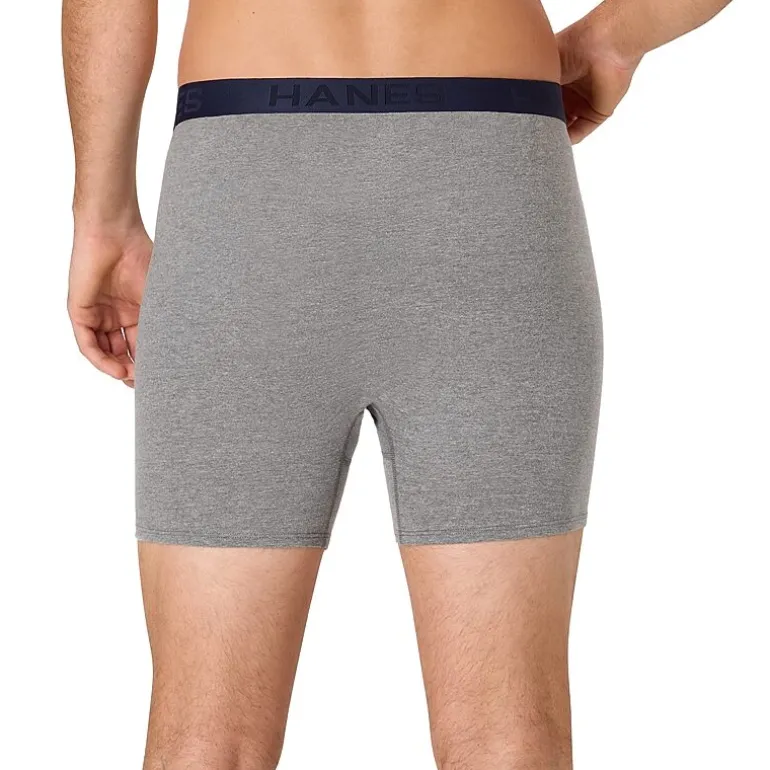 Hanes Mens 4 Pack Boxer Briefs Bonus Pack Ubbbz4