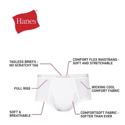 Hanes Mens 6 Pack Briefs J252w6