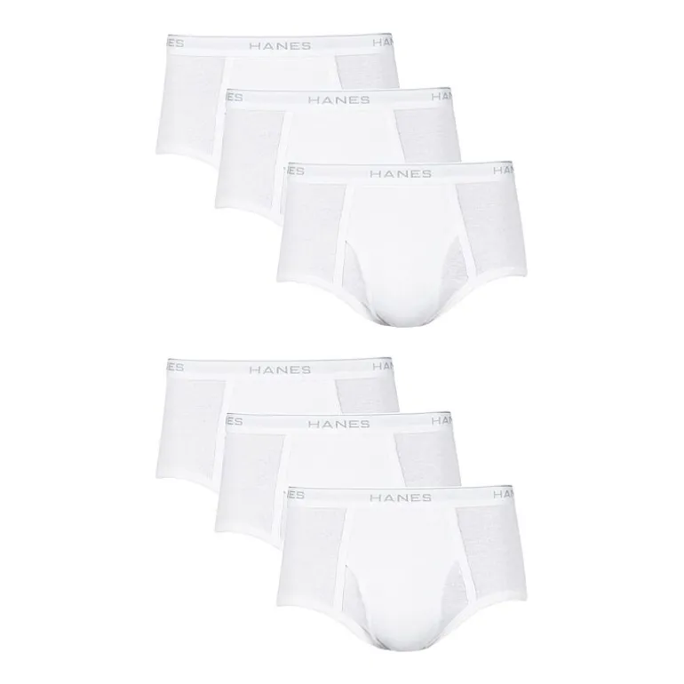 Hanes Mens 6 Pack Briefs J252w6