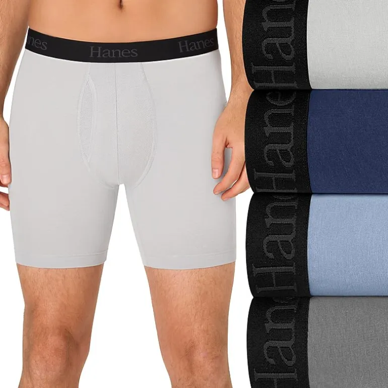 Hanes Mens 4 Pack Support Pouch Boxer Briefs Bonus Pack Ufsll4