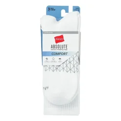 Hanes® Men's Ultimate Absolute Comfort 3 Pairs, Moisture-Wicking Crew Socks