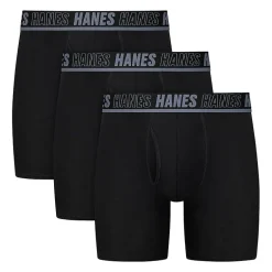 Hanes® Men's Ultimate 3-Pack Moves X-TEMP® Cotton Stretch Boxer Brief Underwear with Total Support Pouch™ Um6ba3