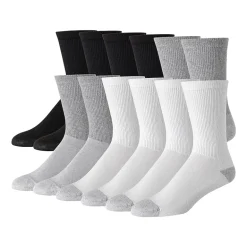 Hanes® Men's Ultimate Soft & Durable12-Pack Crew Socks