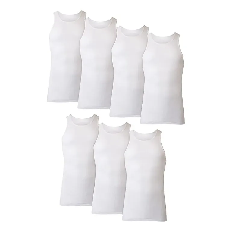 Hanes Mens U Neck Sleeveless 7 Pack Tank Bonus Pack