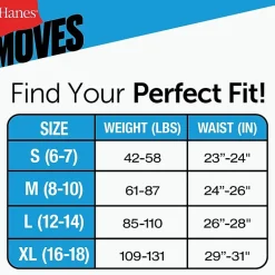 Hanes Moves Little & Big Kid Boys 5 Pack Boxer Briefs Bux92b