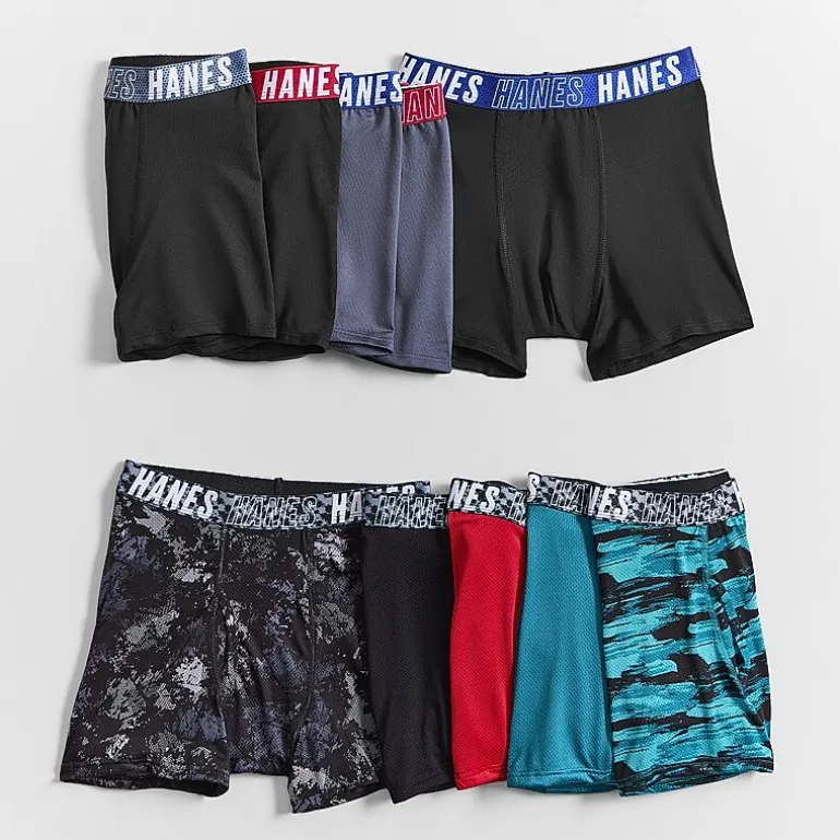 Hanes Moves Little & Big Kid Boys 5 Pack Boxer Briefs Bux92b
