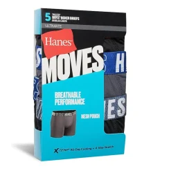 Hanes Moves Little & Big Kid Boys 5 Pack Boxer Briefs Bux92b