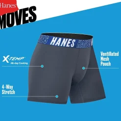 Hanes Moves Little & Big Kid Boys 5 Pack Boxer Briefs Bux92b