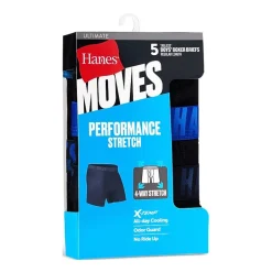 Hanes Moves Stretch Little & Big Kid Boys 5 Pack Boxer Briefs Bu9xb5
