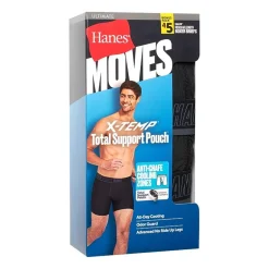 Hanes Moves Xtemp Performance Total Support Pouch Bonus Pack Mens 5 Pack Support Pouch Boxer Briefs Umsbe5