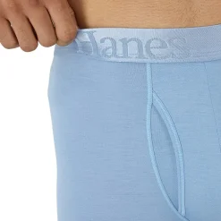 Hanes Originals Supersoft Mens 3 Pack Cooling Multi-Pack Comfort Waistband Trunks Uo2tb3