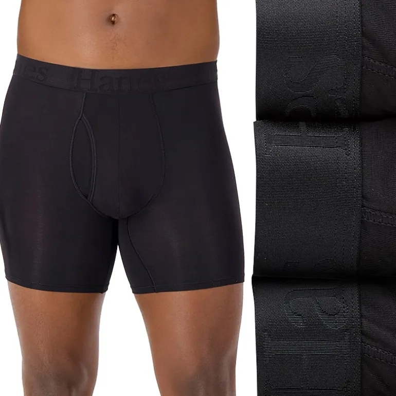 Hanes Originals Supersoft Mens 3 Pack Boxer Briefs Uo2ba3