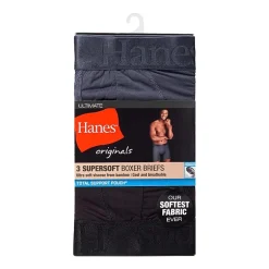 Hanes Originals Supersoft Total Support Pouch Mens 3 Pack Support Pouch Boxer Briefs Uosba3