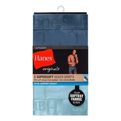 Hanes Originals Supersoft Total Support Pouch Mens 3 Pack Support Pouch Boxer Briefs Uosba3