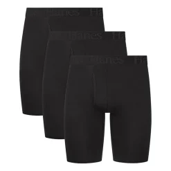 Hanes Originals Ultimate Supersoft Mens 3 Pack Long Leg Boxer Briefs Uo2ll3