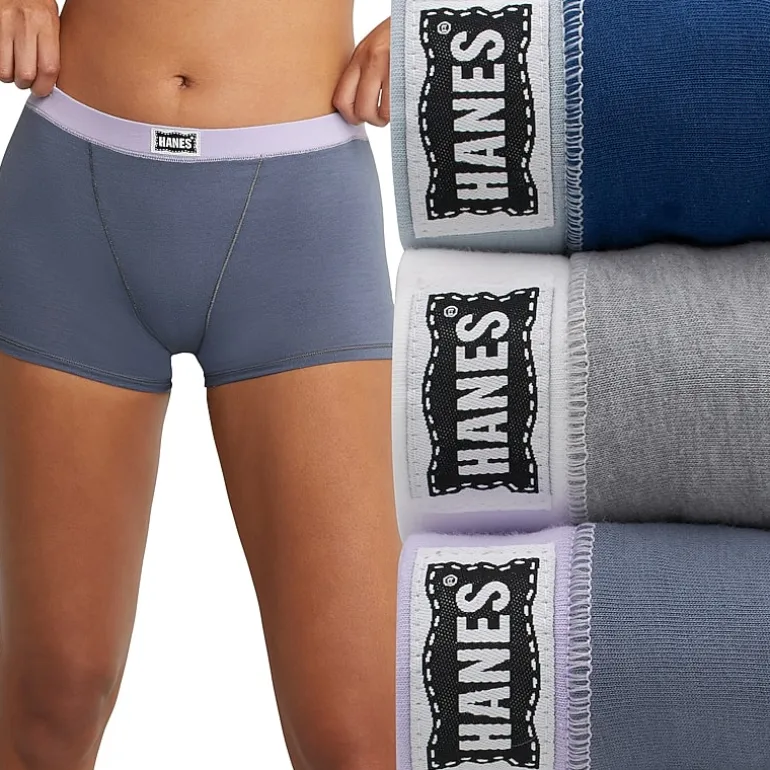 Hanes Originals Ultimate Womens Boxer Briefs 3 Pack
