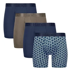 Hanes Supersoft Bonus Pack Mens 4 Pack Boxer Briefs Uo2bd4