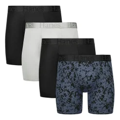 Hanes Supersoft Bonus Pack Mens 4 Pack Boxer Briefs Uo2bd4