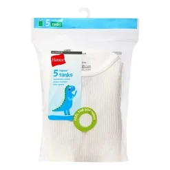 Hanes Toddler Boys U Neck Sleeveless 5 Pack Tank