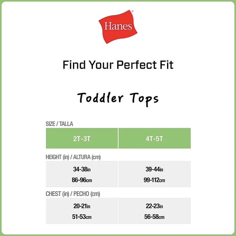 Hanes Toddler Girls U Neck Sleeveless 6 Pack Camisole