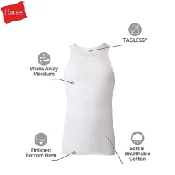 Hanes® Ultimate Big & Tall Men’s 4-Pack ComfortSoft® Tall Man Tank Undershirts